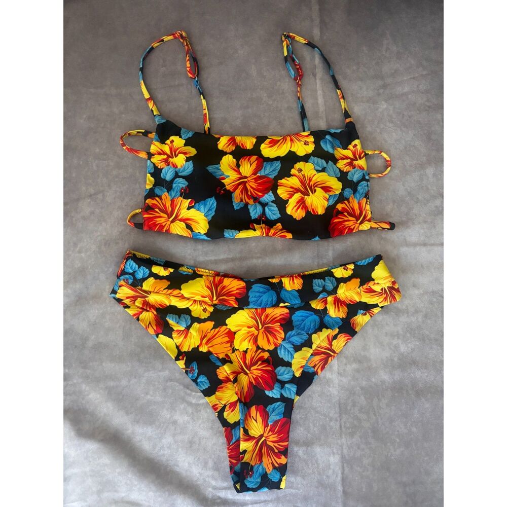 YellowBlueOrange | Floral Bikini Set